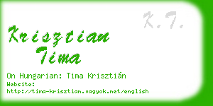 krisztian tima business card