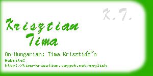 krisztian tima business card